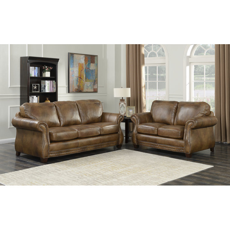 Fleur De Lis Living Simone Genuine Leather Living Room Set Wayfair.ca